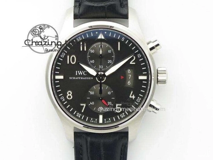 MIROTIME 0823 Big Pilot IW510301 Satin-Polished RG YLF Best Edition Black Dial On Leather Strap A Flexible 7222